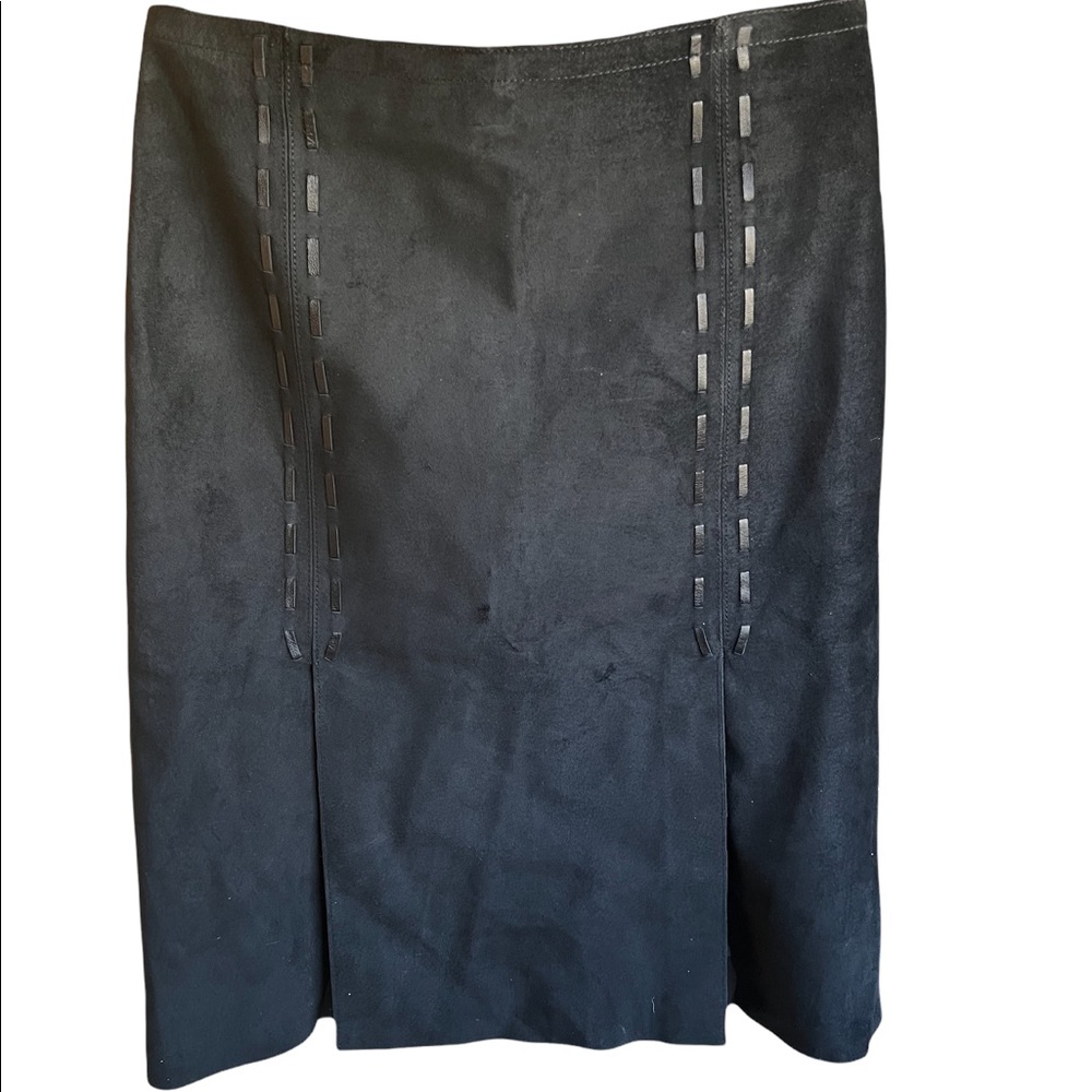 Kenneth Cole 100% Skirt Lace Up Detail Two Slits